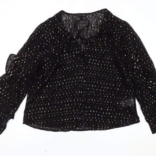 Phase Eight Women's Black Tunic Blouse Long Sleeve