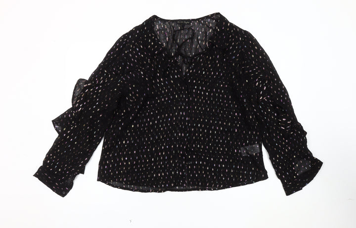 Phase Eight Women's Black Tunic Blouse Long Sleeve