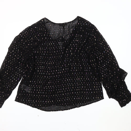 Phase Eight Women's Black Tunic Blouse Long Sleeve
