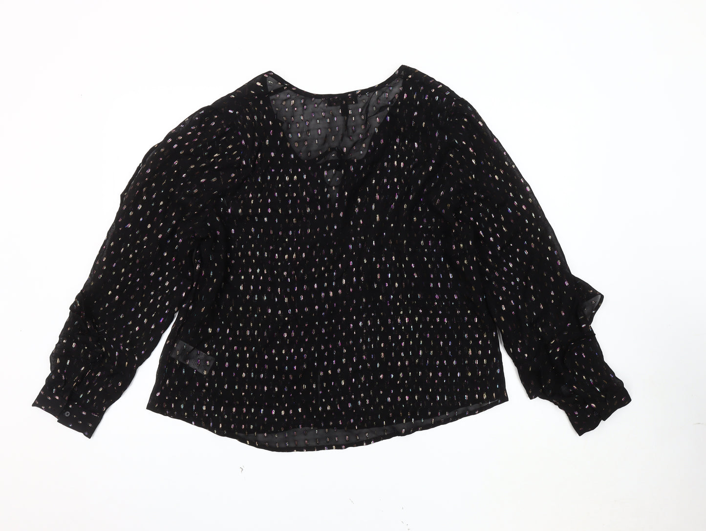 Phase Eight Women's Black Tunic Blouse Long Sleeve