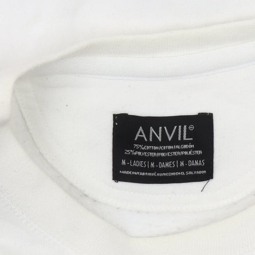 Anvil Women's White Pullover Sweatshirt M