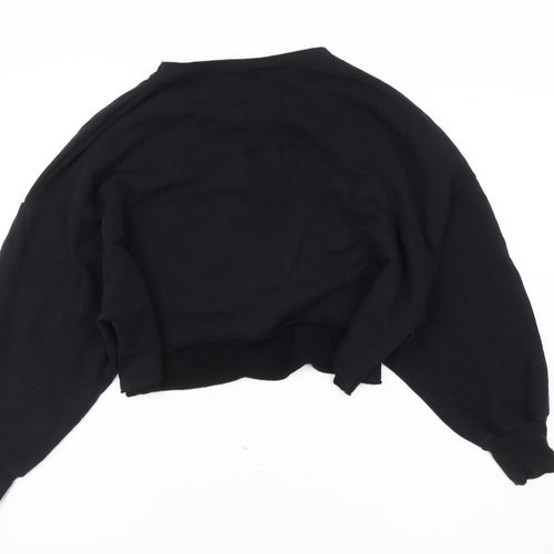 Zara Women's Black Pullover Sweatshirt, Size S