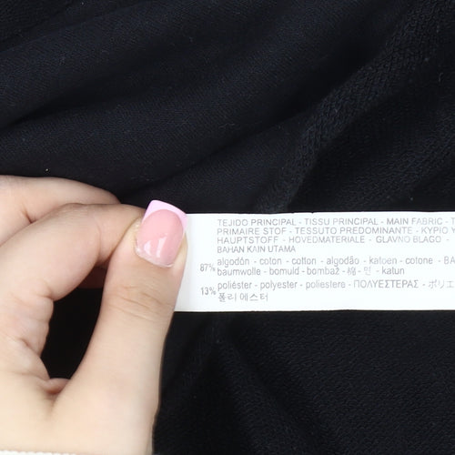 Zara Women's Black Pullover Sweatshirt, Size S