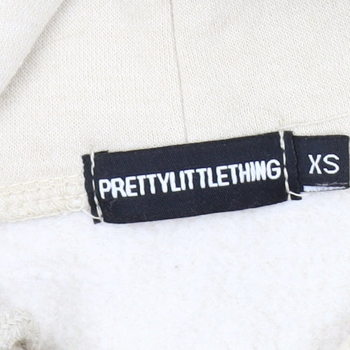 PrettyLittleThing Women's Beige Pullover Hoodie XS