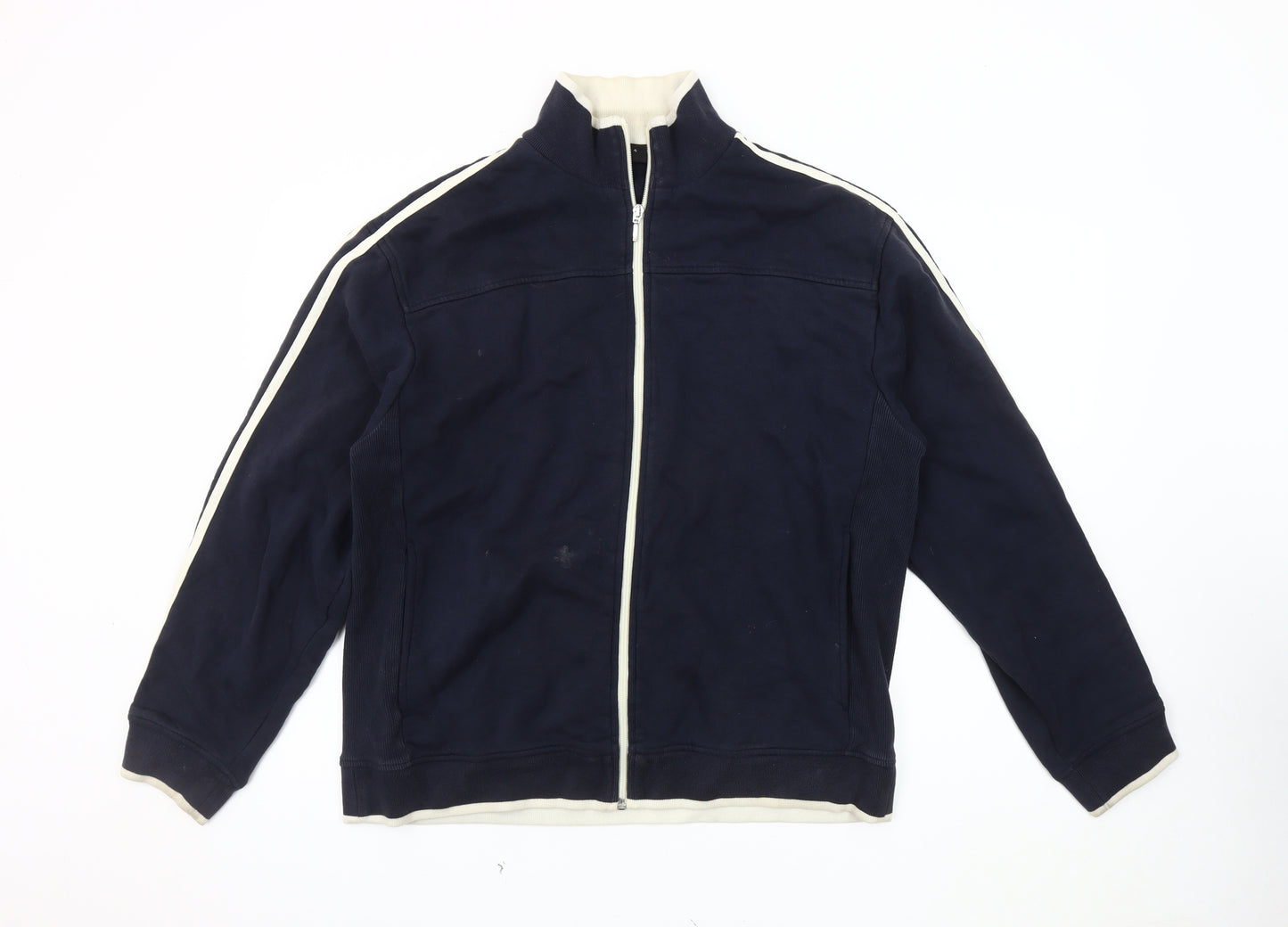Next Men's Blue Basic Jacket L Stand-Up Collar