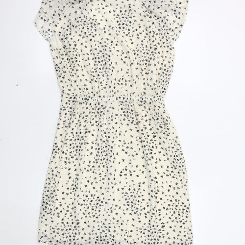 H&M White Floral Women's Dress Size 8