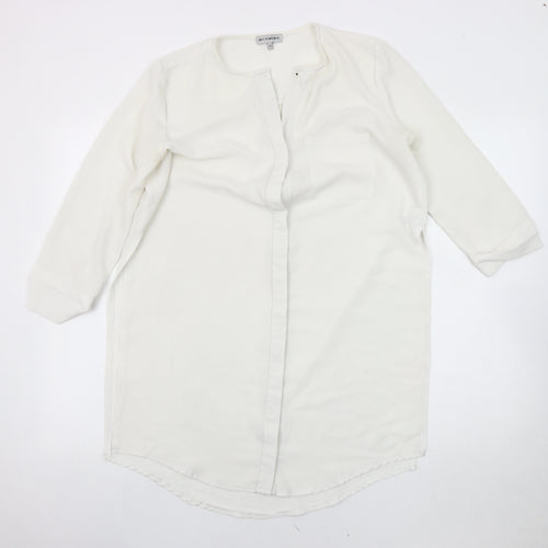 Light Before Dark Women's White Button-Up Shirt XS