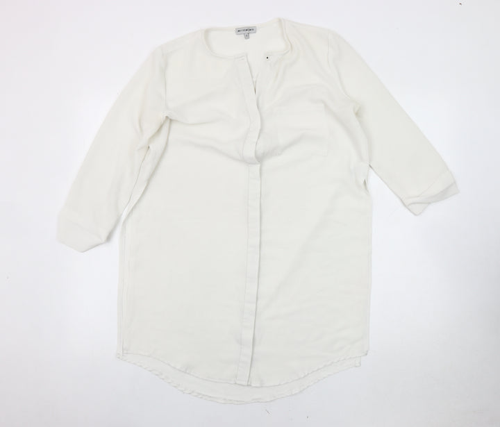 Light Before Dark Women's White Button-Up Shirt XS
