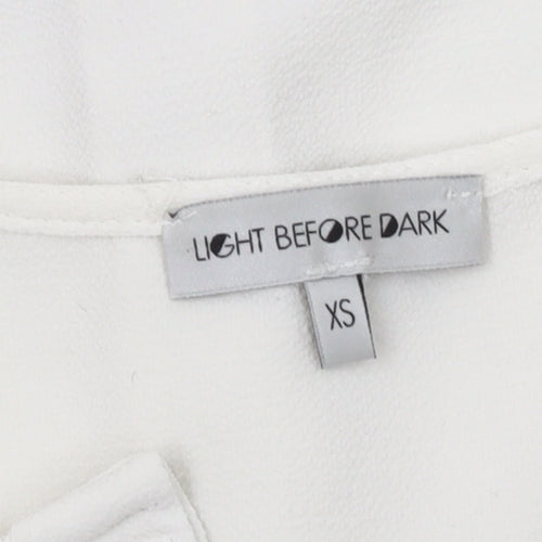 Light Before Dark Women's White Button-Up Shirt XS