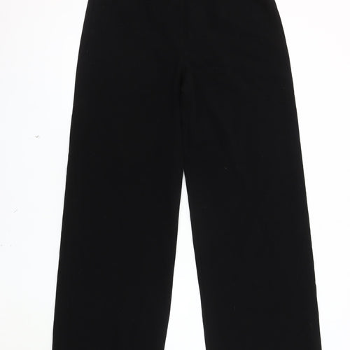 Marks & Spencer Black Women's Wide-Leg Trousers Size 12