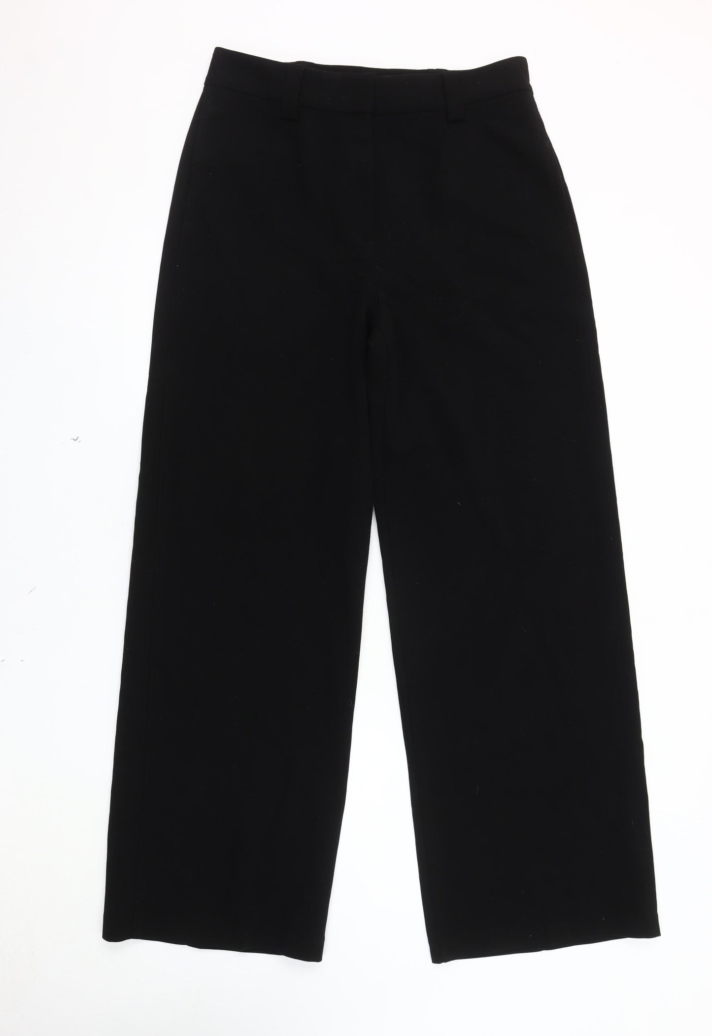 Marks & Spencer Black Women's Wide-Leg Trousers Size 12