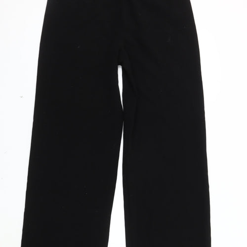 Marks & Spencer Black Women's Wide-Leg Trousers Size 12