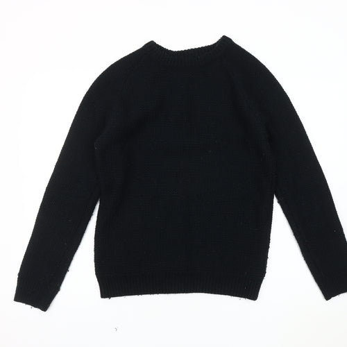 Pull & Bear Men's Black Pullover Jumper S