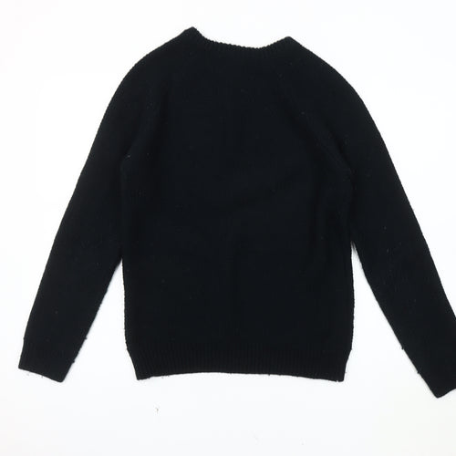 Pull & Bear Men's Black Pullover Jumper S