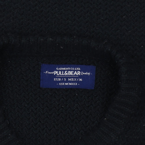 Pull & Bear Men's Black Pullover Jumper S