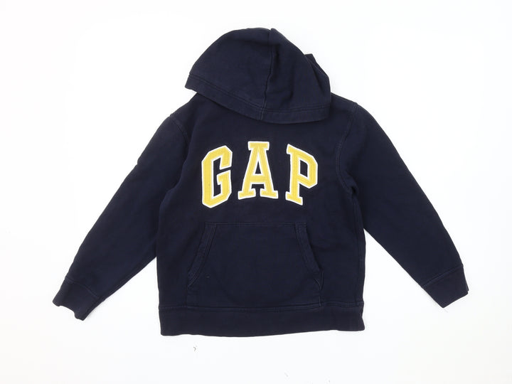 Gap Boys Blue Pullover Hoodie with Logo, Size 8-9 Years