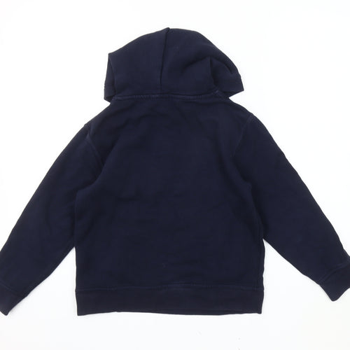 Gap Boys Blue Pullover Hoodie with Logo, Size 8-9 Years