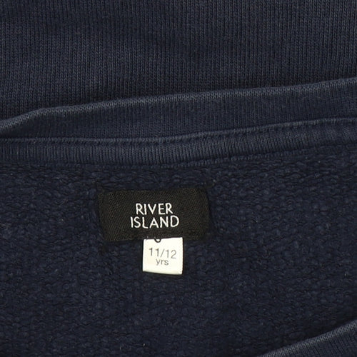 River Island Boys Blue Pullover Sweatshirt 11-12 Years