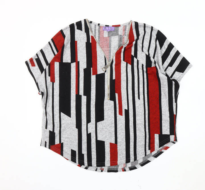 Autonomy Women's Multicoloured Geometric T-Shirt Size 16