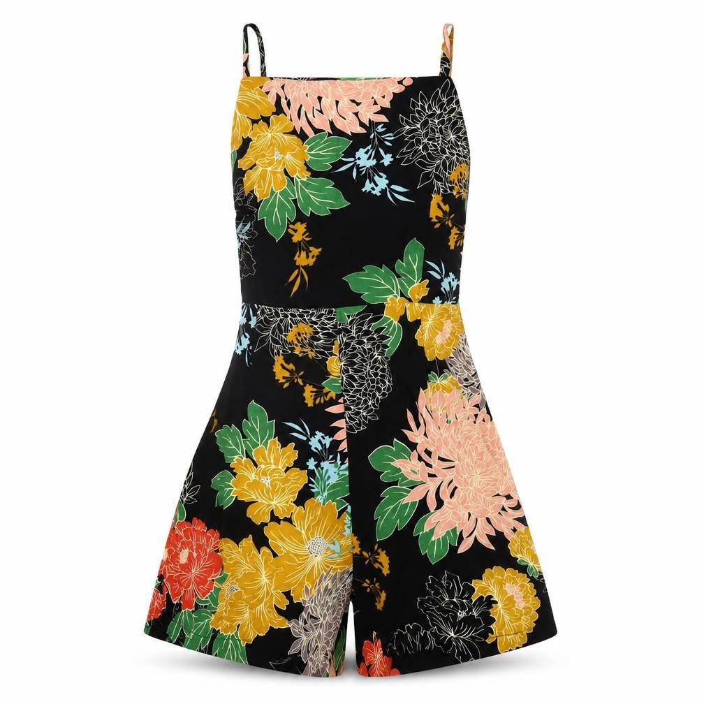 Front view of Glamorous Women's Multicoloured Floral Playsuit, size 8
