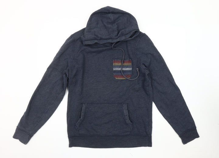 Hollister Men's Blue Pullover Hoodie, Size M, Fleece