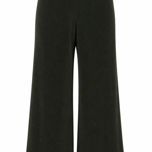 MNG Women's Green Wide-Leg Trousers, Size S, Casual