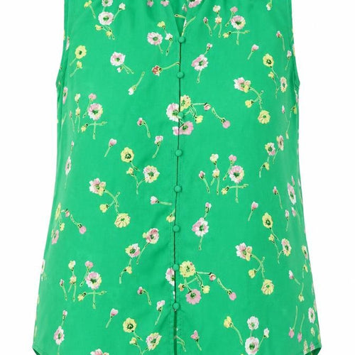 Rachel Zoe Women's Green Floral Blouse, Size S