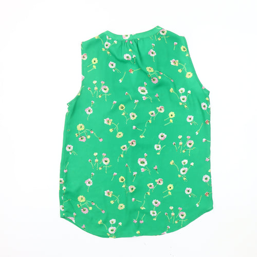 Rachel Zoe Women's Green Floral Blouse, Size S