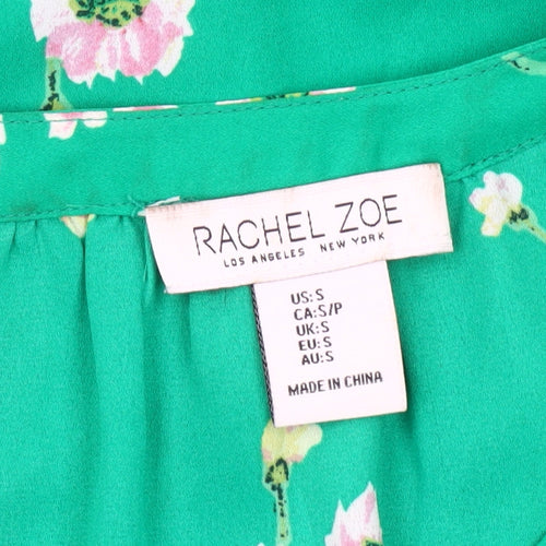 Rachel Zoe Women's Green Floral Blouse, Size S