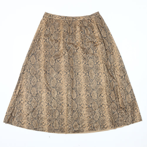Warehouse Women's Beige A-Line Skirt Size 10