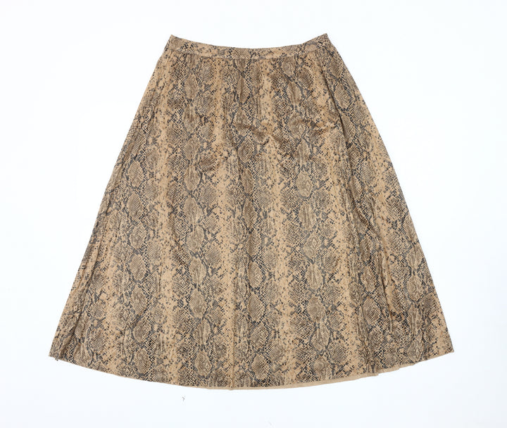 Warehouse Women's Beige A-Line Skirt Size 10