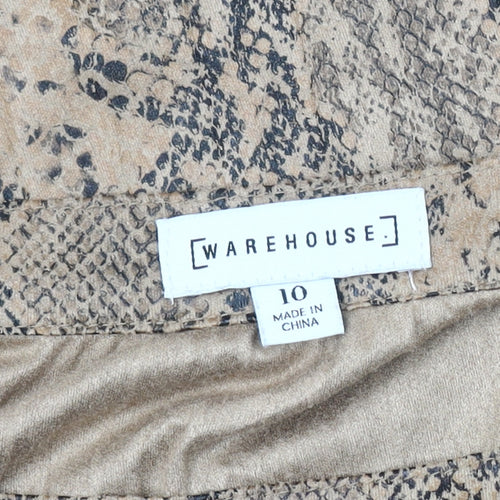 Warehouse Women's Beige A-Line Skirt Size 10