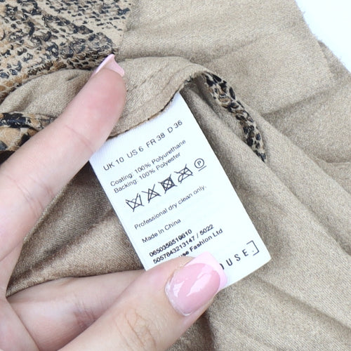 Warehouse Women's Beige A-Line Skirt Size 10