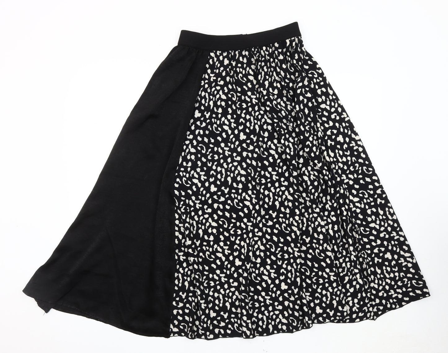Sweewe Women's Black A-Line Animal Print Skirt M