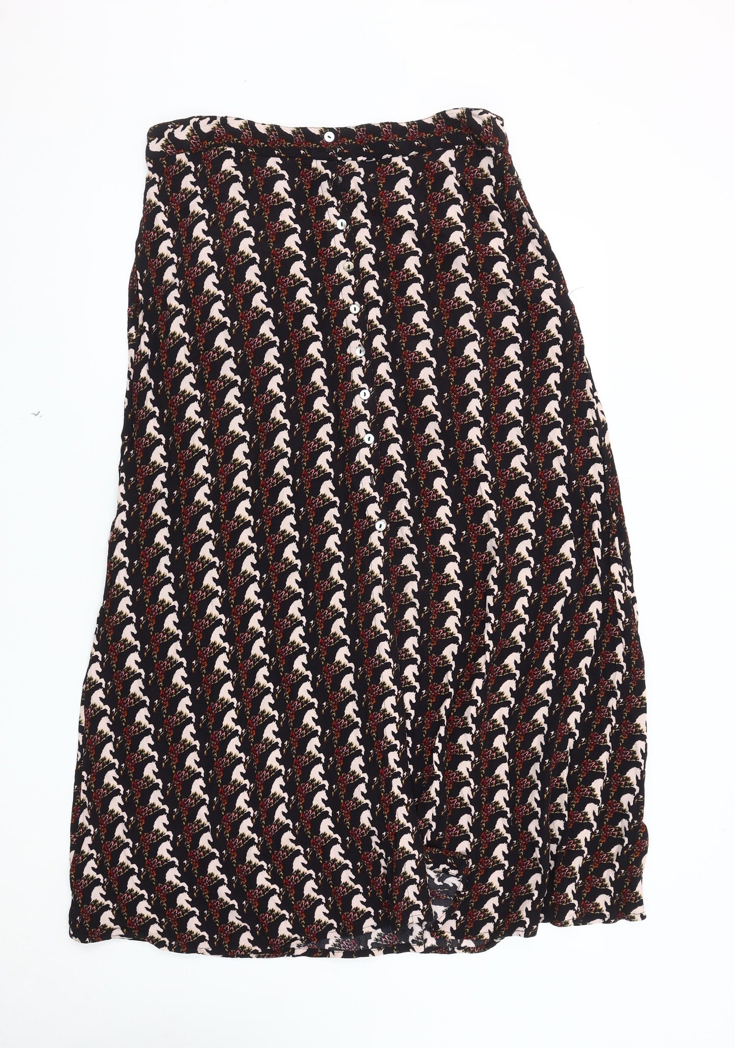 Monsoon Women's Multicoloured Skirt, Size 14, Horses Print