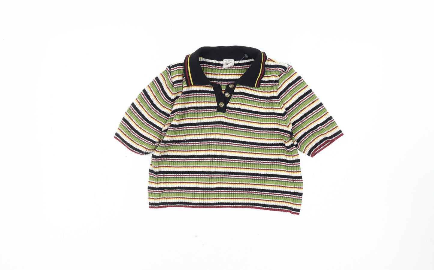 Urban Outfitters Multicoloured Women's Polo M Collared Knit Striped Top