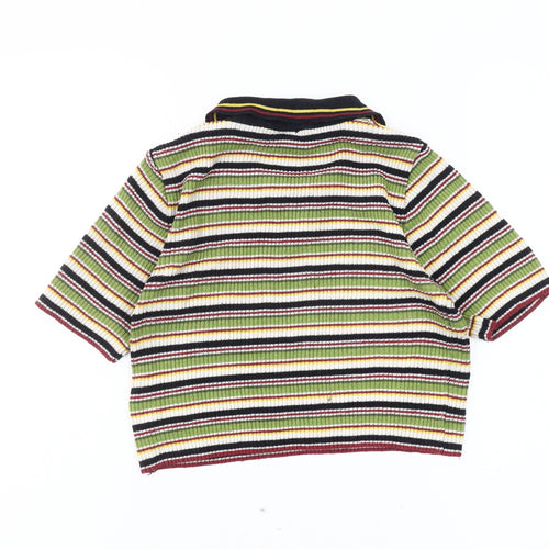 Urban Outfitters Multicoloured Women's Polo M Collared Knit Striped Top