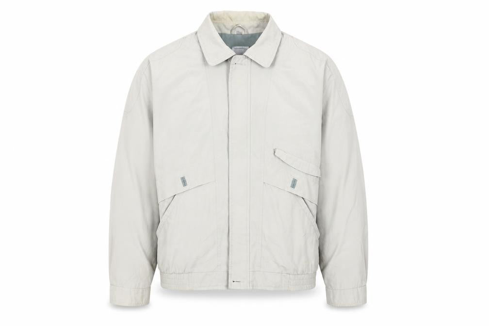 Front view of Wellington Men's Beige Casual Jacket, size 42, Basic Style