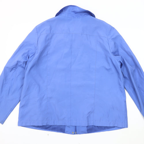 Bm Women's Blue Basic Jacket L Casual Zip