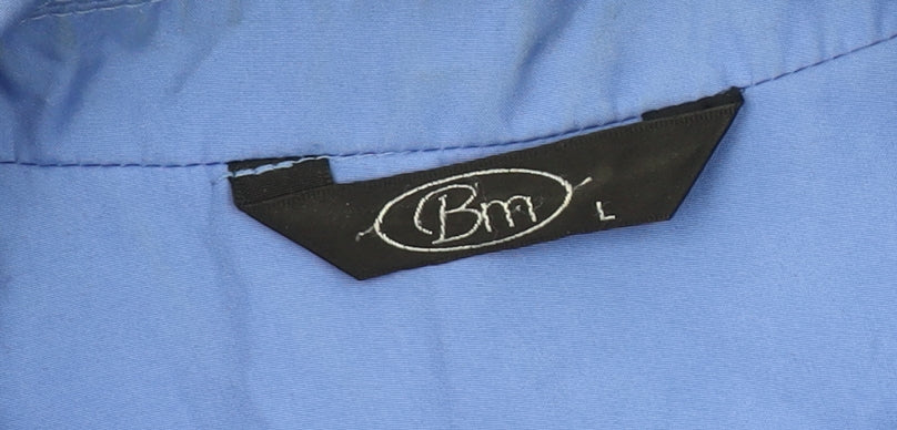 Bm Women's Blue Basic Jacket L Casual Zip