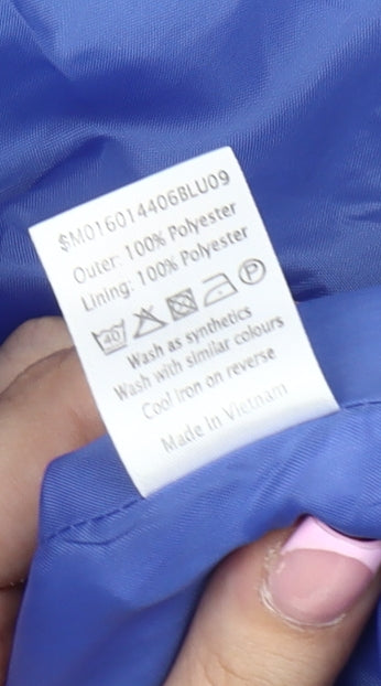Bm Women's Blue Basic Jacket L Casual Zip