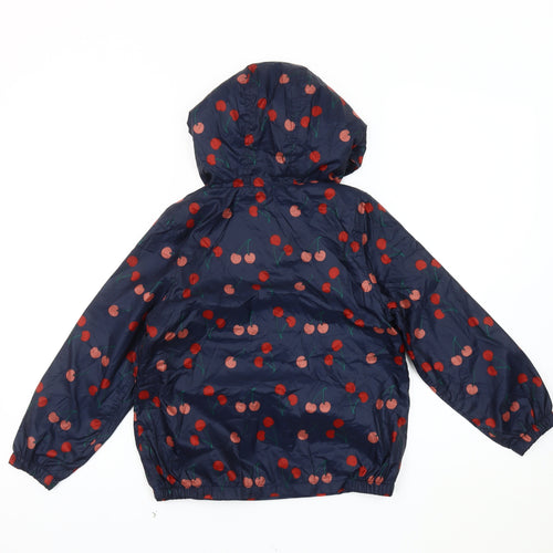 Marks and Spencer Girls Blue Hooded Anorak 7-8 Years