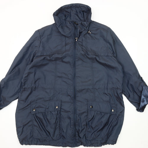 M & Co Women's Blue Parka Jacket Size 20