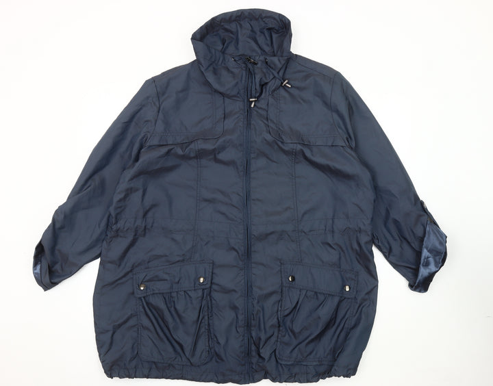 M & Co Women's Blue Parka Jacket Size 20