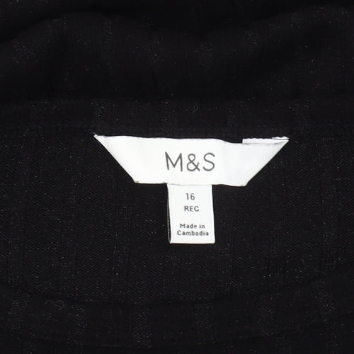Marks and Spencer Women's Black Knit Dress Size 16