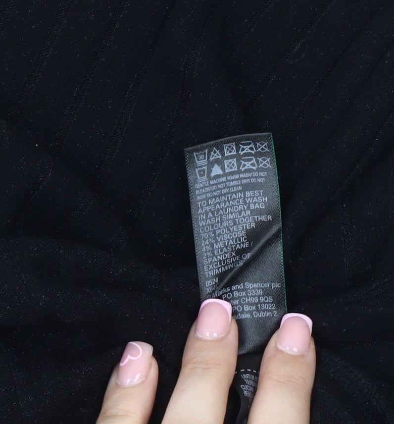 Marks and Spencer Women's Black Knit Dress Size 16
