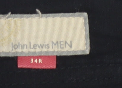 John Lewis Men's Black Chino Trousers Size 34