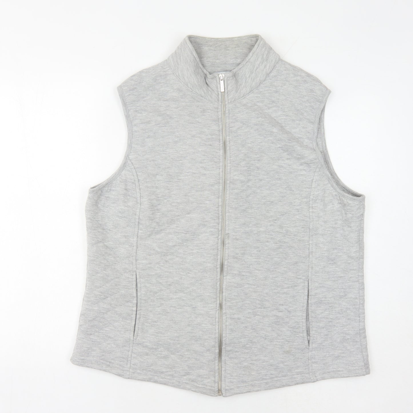 Dash Women's Grey Jersey Waistcoat, Size 22, Mid-Length
