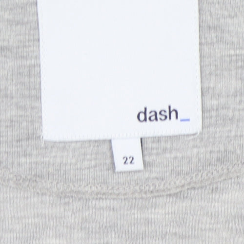 Dash Women's Grey Jersey Waistcoat, Size 22, Mid-Length