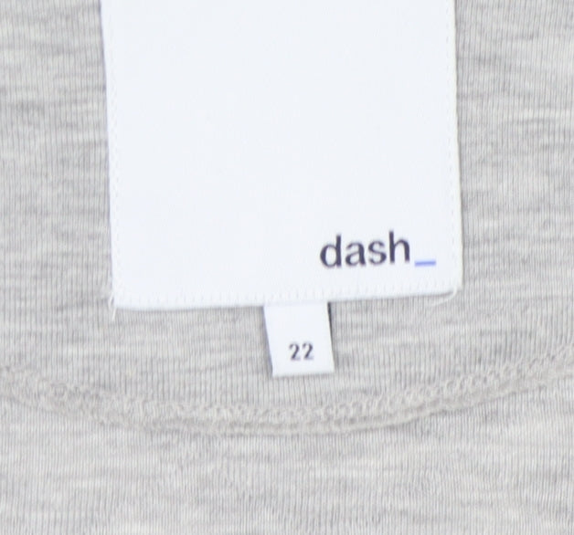 Dash Women's Grey Jersey Waistcoat, Size 22, Mid-Length